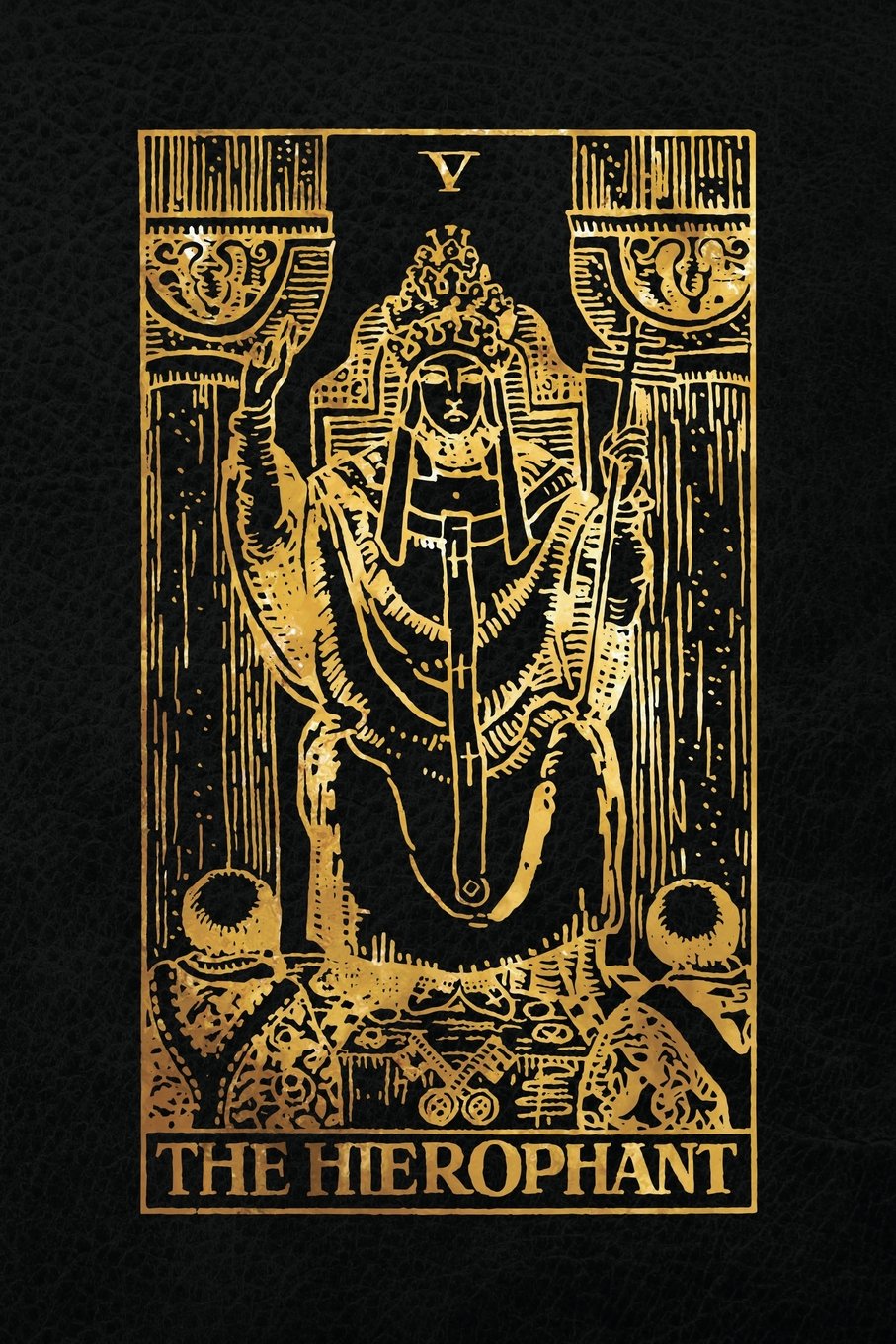 The Hierophant: 120 blank pages, The Hierophant Tarot Card 
