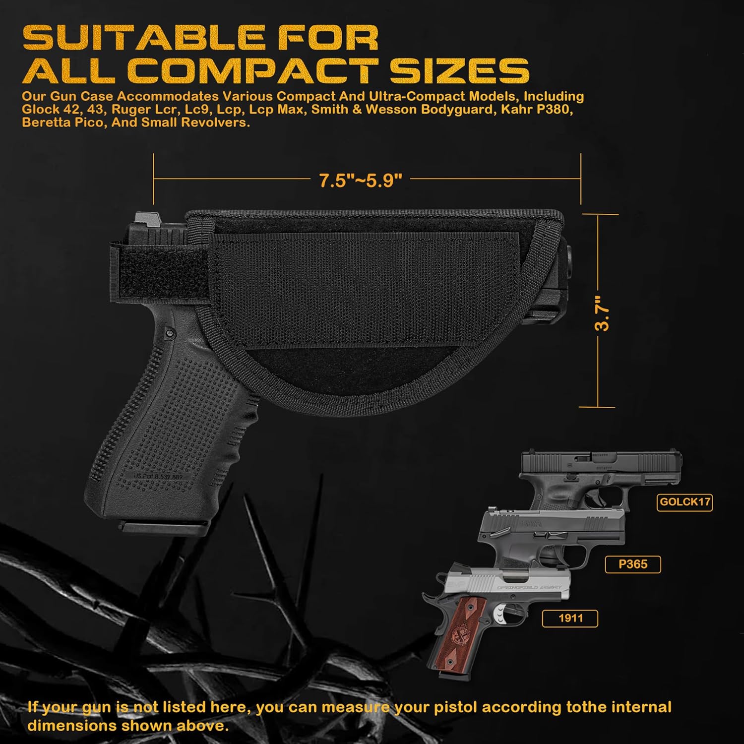 Concealed Carry Holster, Holy Bible Leather Gun Bags, Lockable Soft Pistols Case, Hidden Gun Storage, Book Gun Case for 9mm& Glock&1911 Small Handguns, Perfect Way to Hide Gun