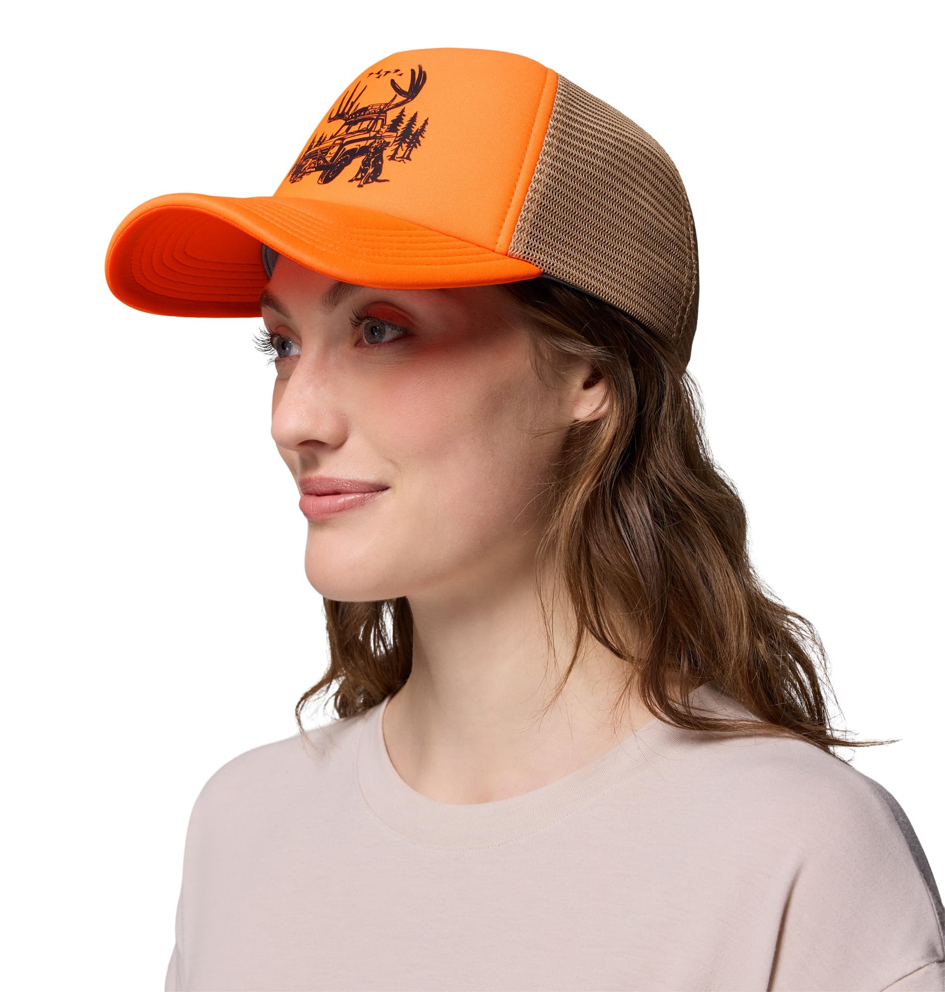 Columbia PHG Timberbuck Foam Trucker Cap, Blaze/Huckin N Truckin, Rozmiar uniwersalny