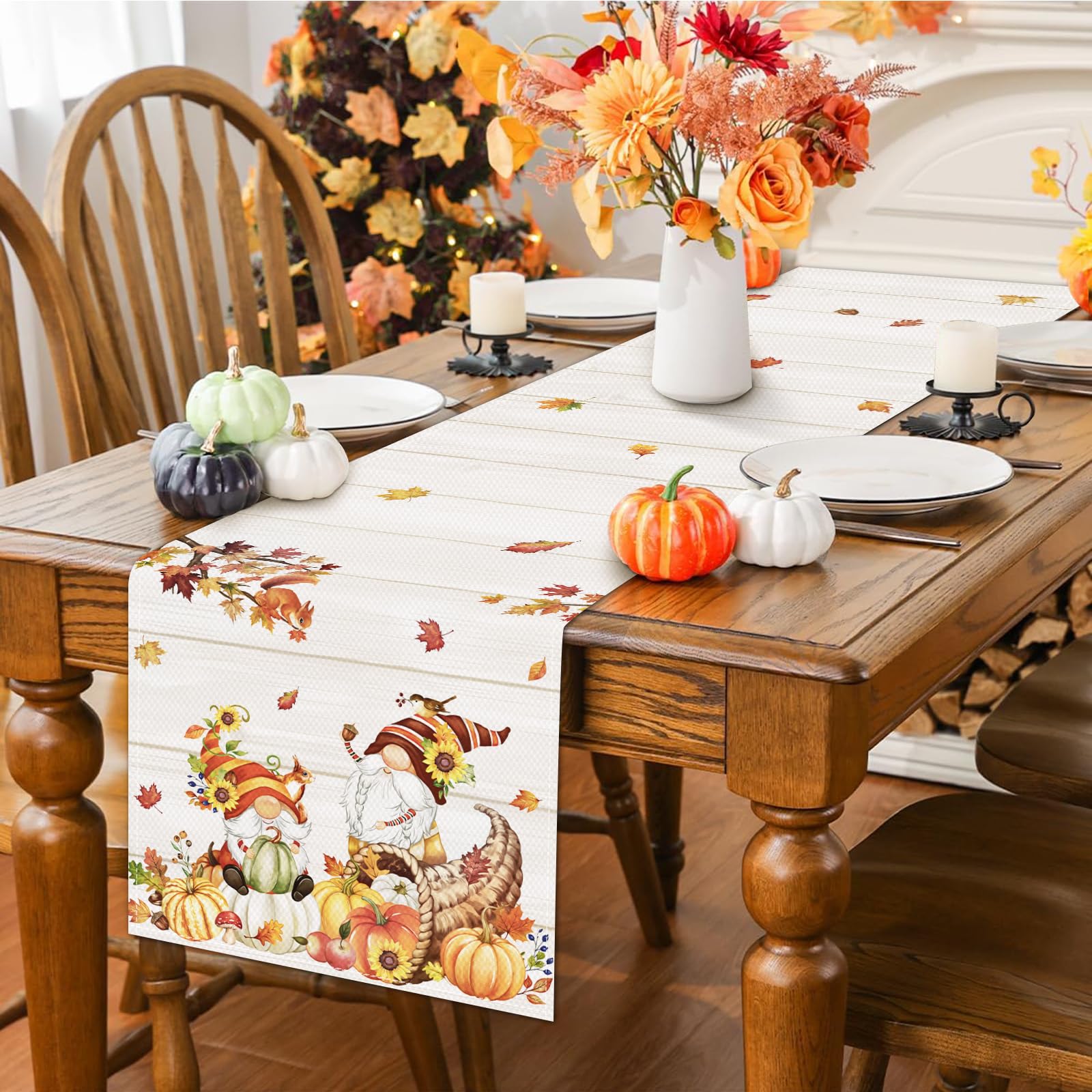 Torchons De Cuisine Automne - Lot De 2 Serviettes En Polyester Avec Motifs Citrouilles, Tournesols Et Feuilles D'érable - 42 X 65 Cm - Doux Et Ultra Absorbants