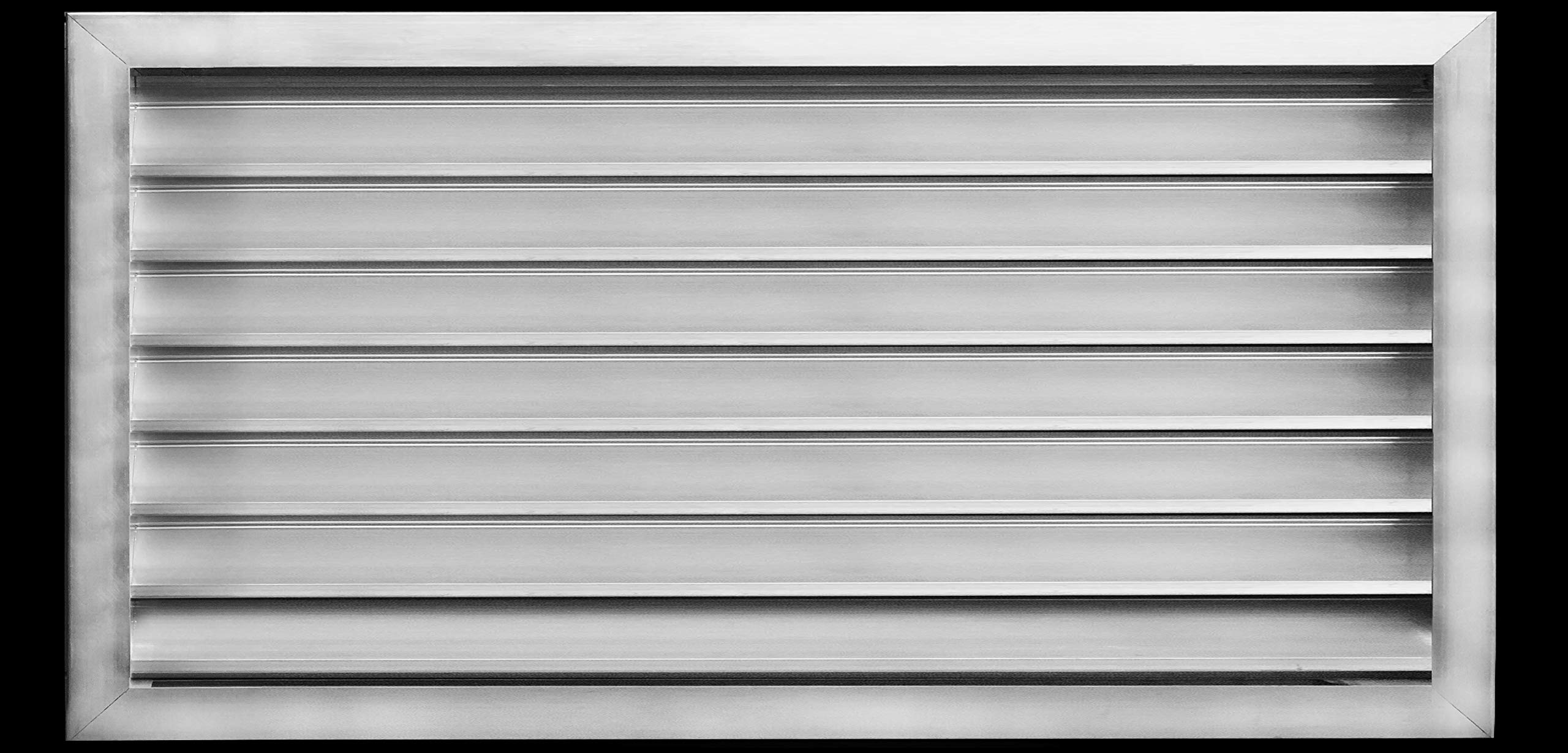 HVAC Premium 28"W x 16"H Aluminum Exterior Gable Louver Vent for Walls & Crawlspace - Weather-Resistant Air Grille with Screen Mesh - [Outer