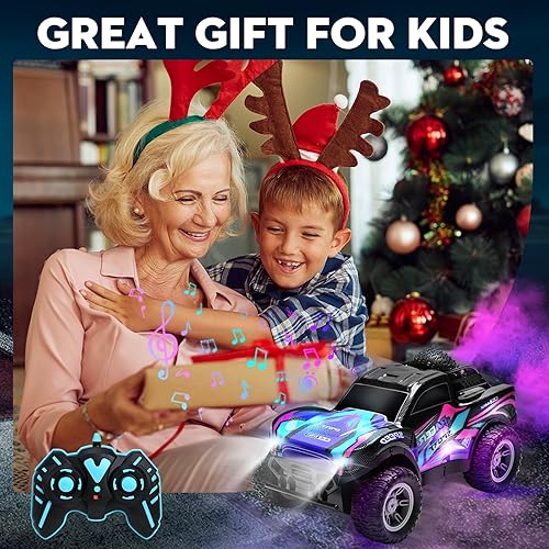 Miniatura 5 de Autos RC 116 Auto de control remoto para niños 4-7, 8-12, camión de control remoto recargable todo terreno para niños, camión monstruo RC de 2.4 GHz