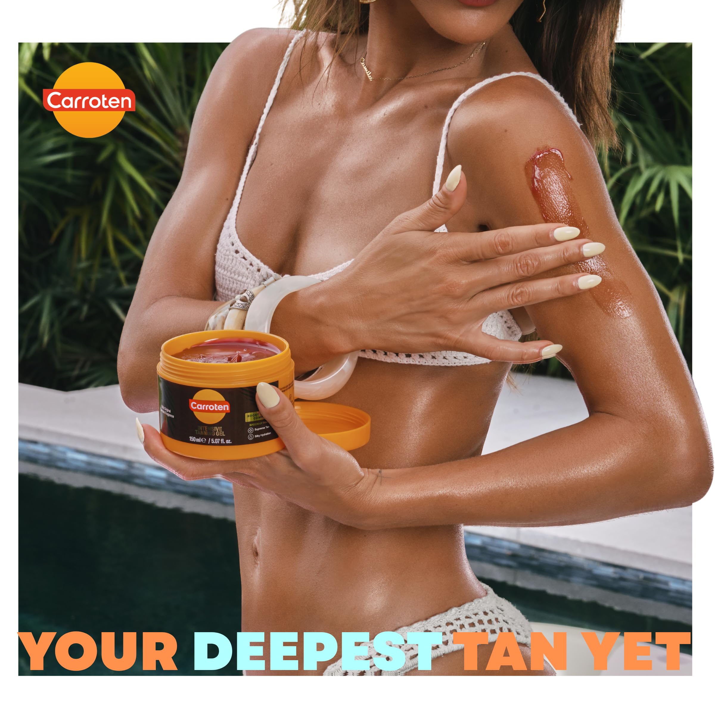 Carroten Intensive Tanning Gel 150 ml - Acceleratore di abbronzatura con olio di cocco e vitamine A ed E - Carotten gel abbronzante per un'abbronzatura veloce