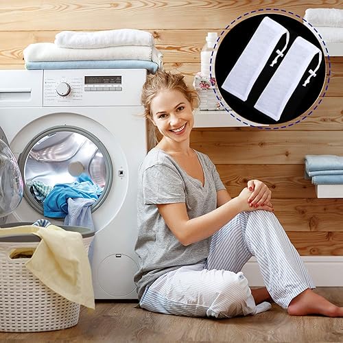 Miniatura 6 de Trampas de pelusa para lavadora, trampas de malla de nailon para el hogar, lavadora, sistemas de drenaje, filtro de mangueras de descarga, 9.4 x 3.1