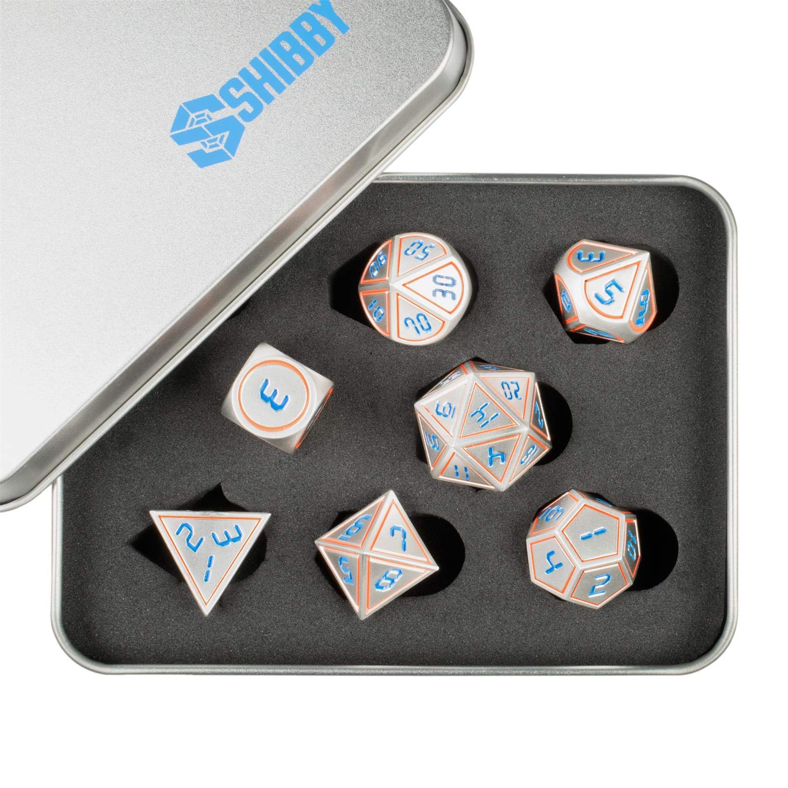 Polyedrisches Würfel-Set Für Rollenspiele – 7 Schwarze Würfel (D20, D12, D10, D8, D6, D4) Inkl. Beutel, Aus Acryl