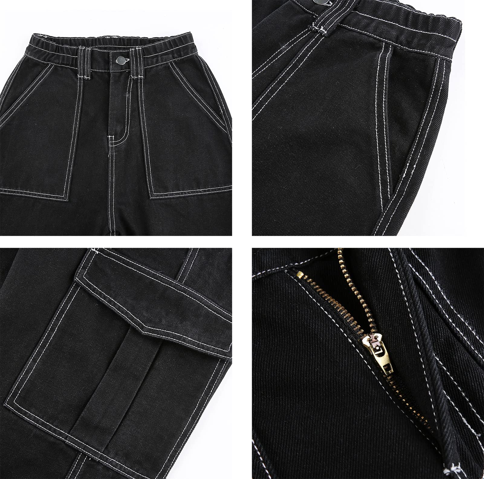 jean Pantalones Vaqueros Holgados Para Mujer, Pantalones Acampanados Independientes, Pantalones Vaqueros Sueltos Vintage De Cintura Alta Para Niñas, Pantalones Vaqueros De Calle