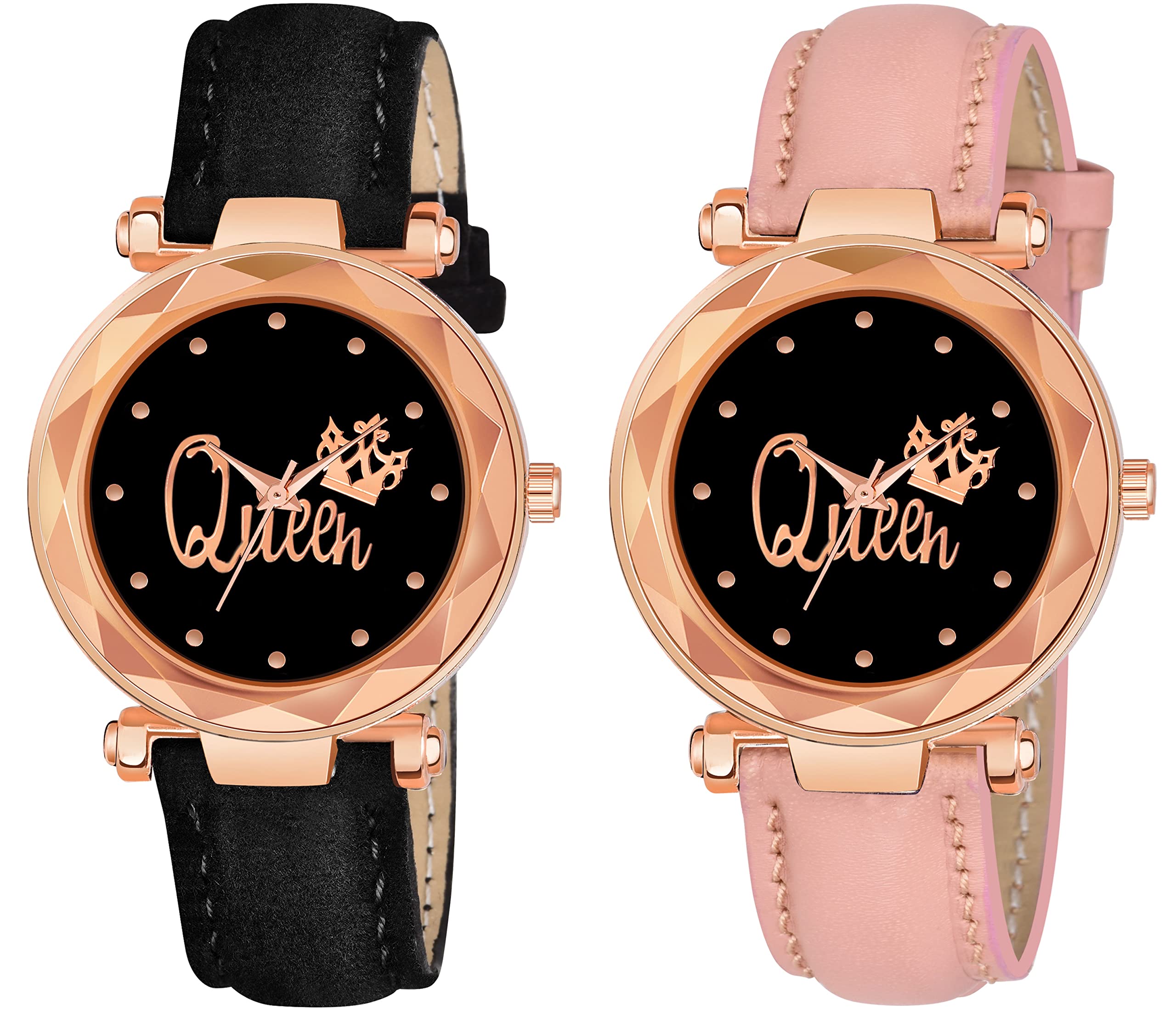 Women's Queen Dial Leathers Strap Analog Watch (Multicolor)-image-35