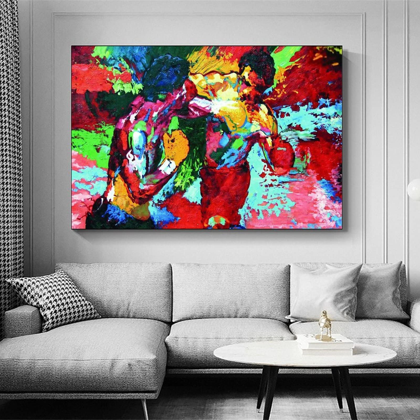 絵画 アートポスター ロウェル・ハーレロ サイプレス＆ヘイ XUUUJ Rocky Vs Apollo - Leroy Neiman Boxing Canvas Art Poster And