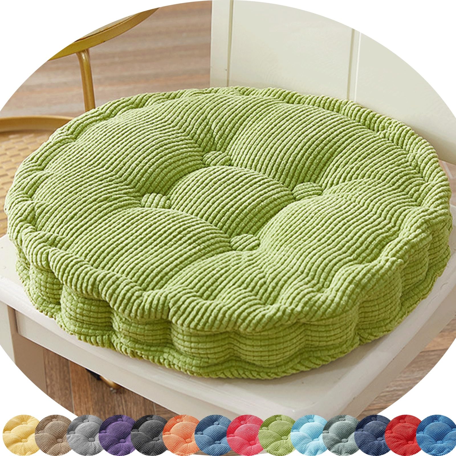 Mcndsi A9 Chair Cushions Round Furniture 16/18 Inch Outdoor/Indoor Round Seat Cushions Round Patio Chair Pads For Outdoor Furniture(,18X18inch/45X45cm)