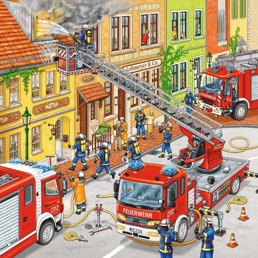 Ravensburger Fire Brigade Run Jigsaw Puzzle (3 x 49 Piece)