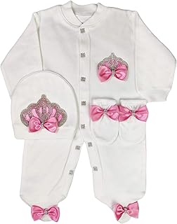 B-Bling Baby,Clothing,Baby Boys 0-24m,Bodysuits & One-Pieces,Rompers Baby Clothes Girl Romper Mittens Cap Suit 0-3 Months 3-6 Months 3 Piece Gift Set