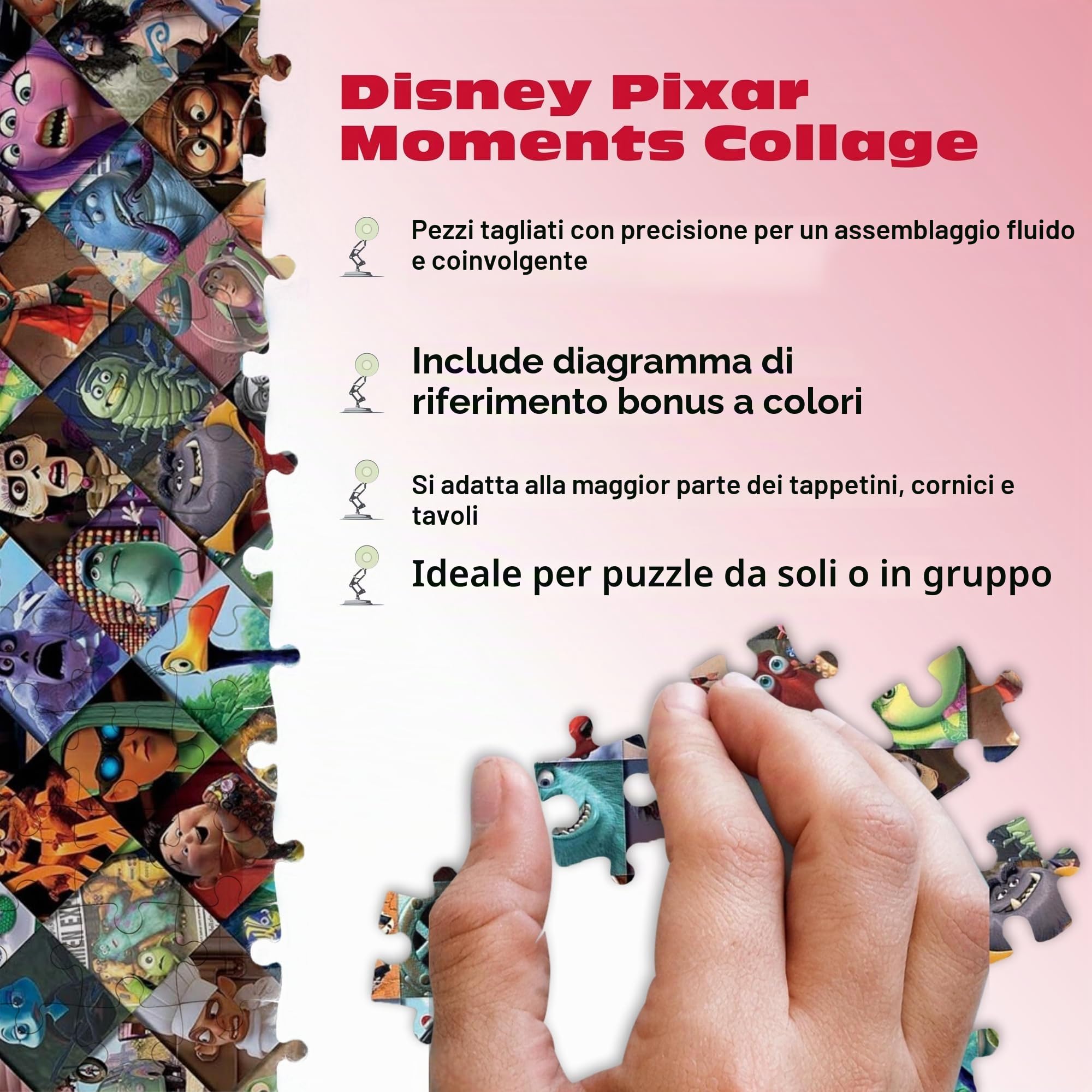 Ceaco - Disney/Pixar Clips - Puzzle da 2000 pezzi, 12,7 cm