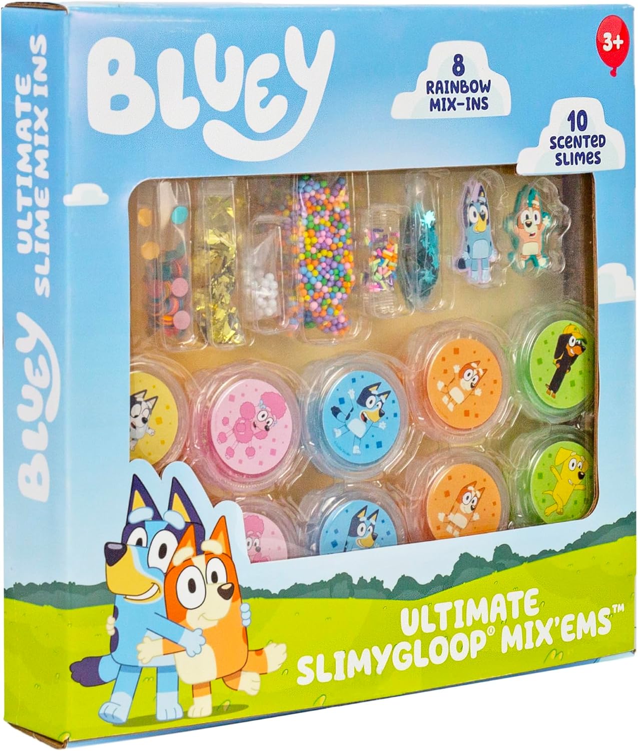 Horizon Group USA SLIMYGLOOP Mix'Ems, Scented Slimes with Mixins, Sensory Toys for Kids, Bluey