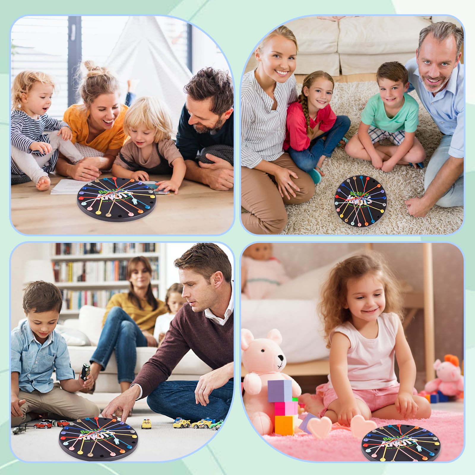 Brainy Knots Rope Untangling, Brainy Knots Rope Challenge Puzzle, Knot Logic Game Interactive Twisted Rompecabezas, Juego de Rope Challenge para Niños a Partir de 3 Años y Adultos