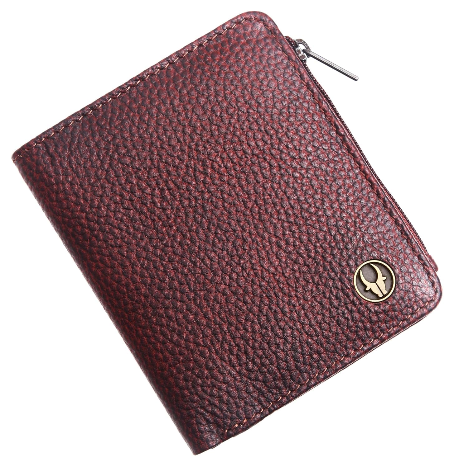 WildHorn Genuine Leather Women’s Wallet – Compact Clutch Purse with 6 Card Slots, Secure Snap & Zip Closure – Everyday Organizer (Bombay Brown)