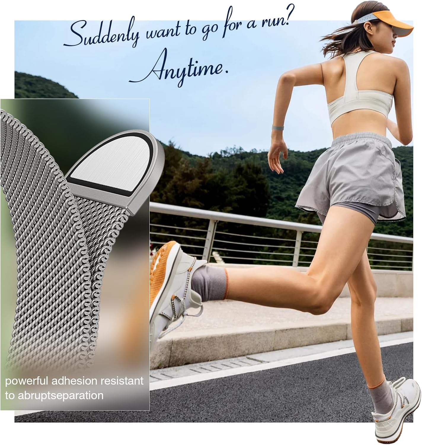 BELONGME 3 Pack Mesh Loop Compatible with Apple Watch Bands for Women Men 40mm 41mm 38mm 42mm 44mm 45mm 49mm 46mm Series 11 10 9 8 7 6 5 4 Ultra3 SE3 2, Stainless Steel Metal Magnetic Strap for iWatch - Image 5