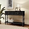 Mesa consola ARTPOWER de 47 pulgadas estilo mediados de siglo, 2 cajones y estante abierto, negro | Mesa de entrada con almacenamiento, mesa estrecha detrás del sofá para sala, recibidor, pasillo 5