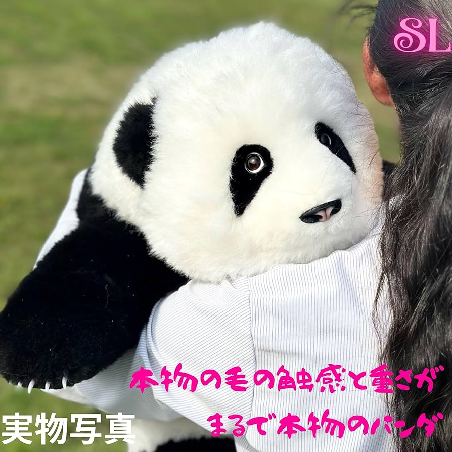 Amazon.co.jp: リアルパンダぬいぐるみ 全身ウール製 最高の手触り