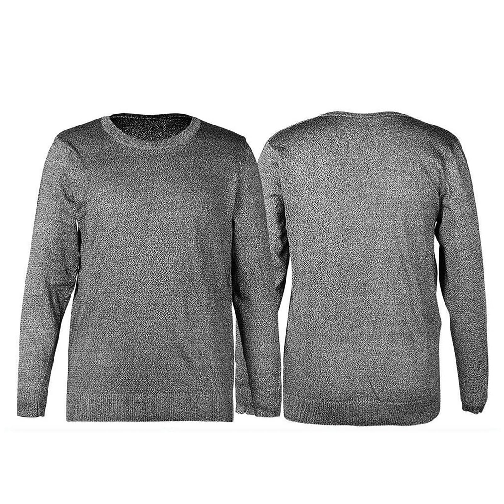 Stichsichere Kleidung(grau),Schutz-T-Shirts der Stufe 5, reißfest,Schnitt- und Stichschutz,Robustes Für Sicherheitsschutz,tägliches Pendeln,Patrouille im Dienst,Geschäftsreisen