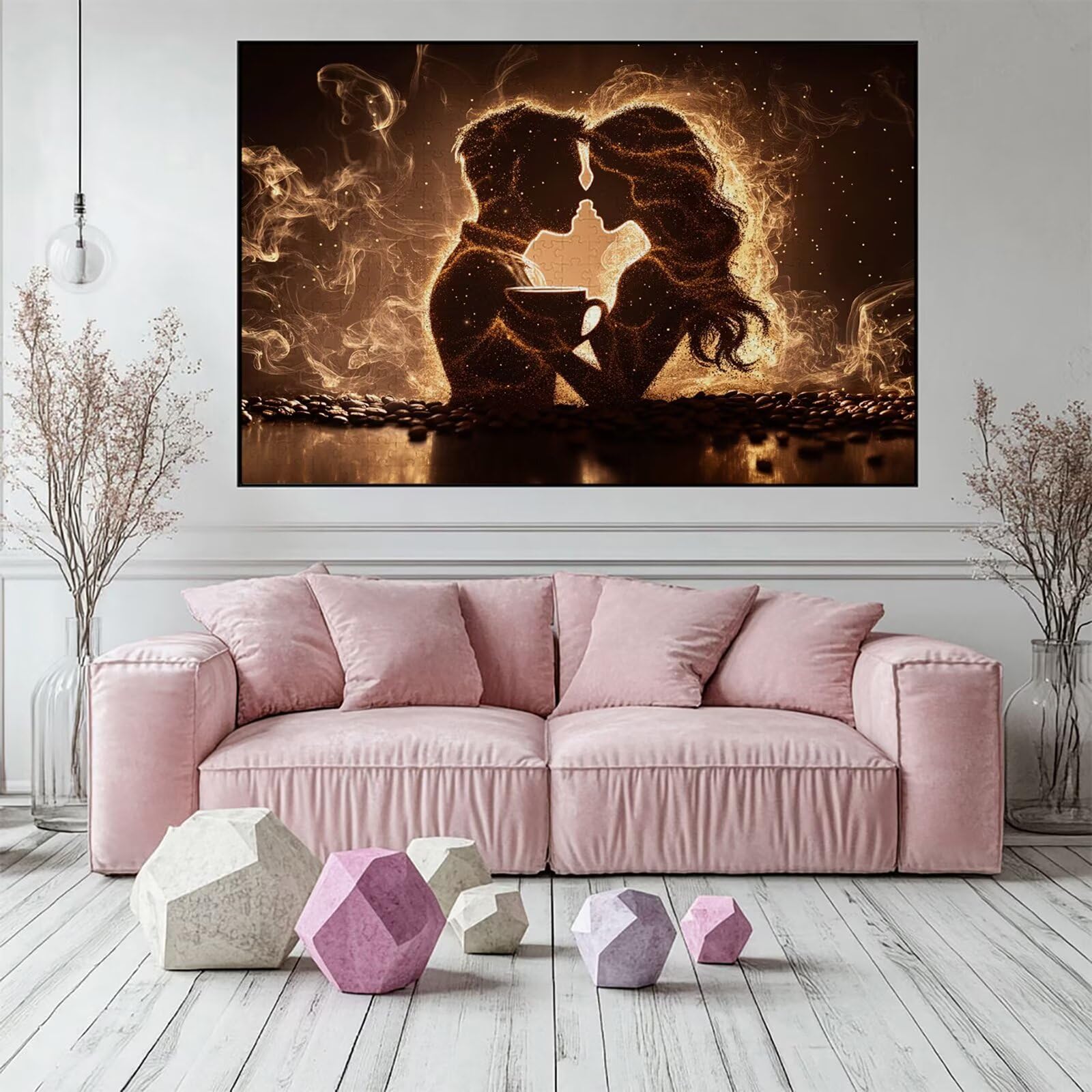 Puzzle 3000 Pezzi Coppia Puzzle Adulti Sfida Impossibili Jigsaws Tazza Classica 3D Pattern Art Jigsaws per Divertimento Adulti e Bambina, Gioco Familiare, Festa Aziendale, Amore e Amico 122x81cm C-44
