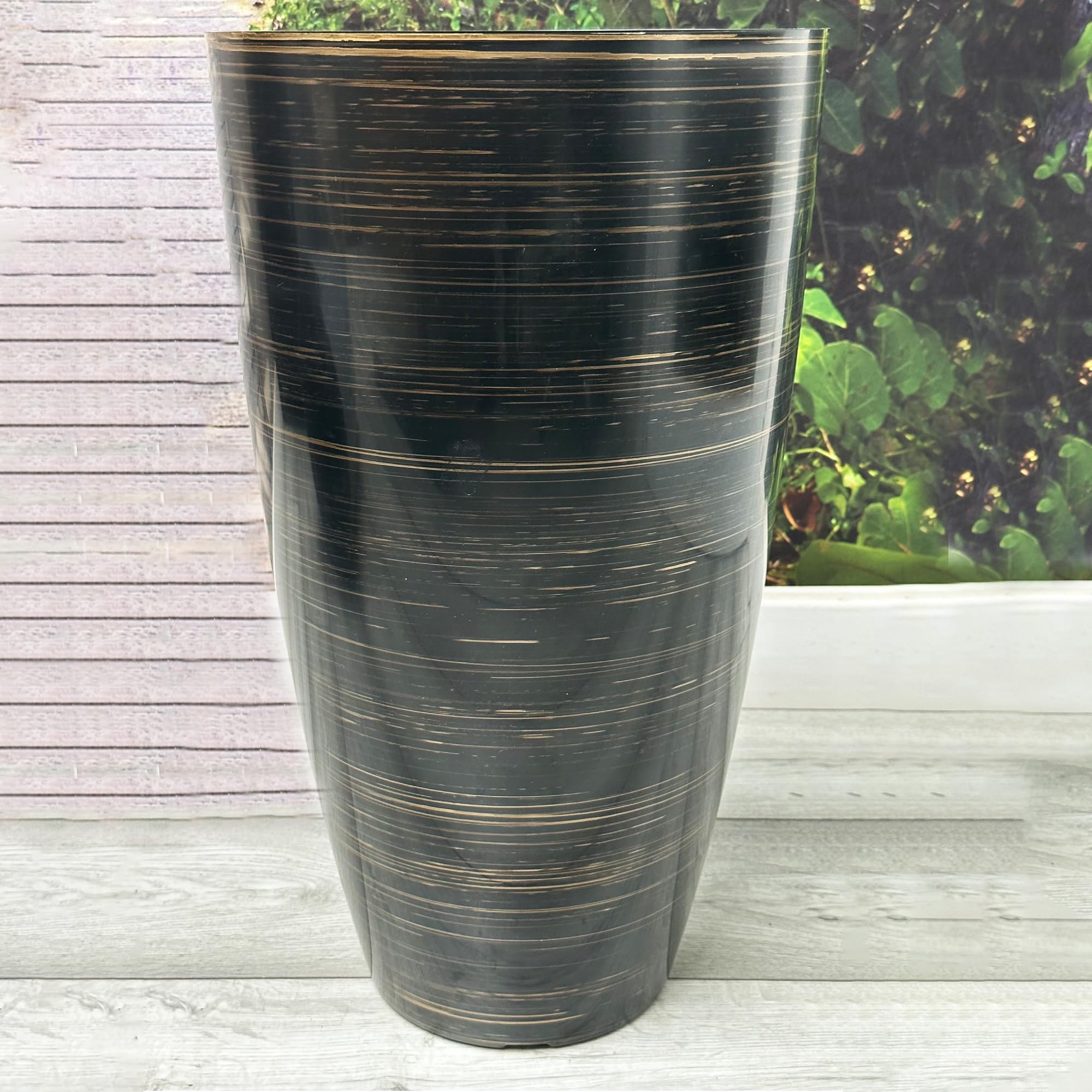 SG Traders Stylish Tall Plastic Plant Pot Garden Patio Planters Elegant Gardening Planter Accessory for Flowers Herbs Trees Plants Patio Suitable for both Indoor and Outdoor Use H 54cm x W 30cm - Image 8