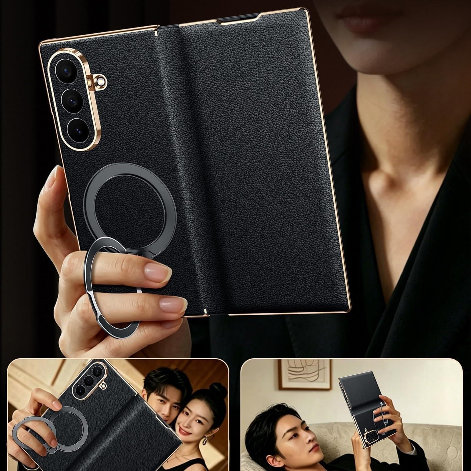 Etui do Samsung Galaxy Z Fold 8 Ultra, powłoka z prawdziwej skóry