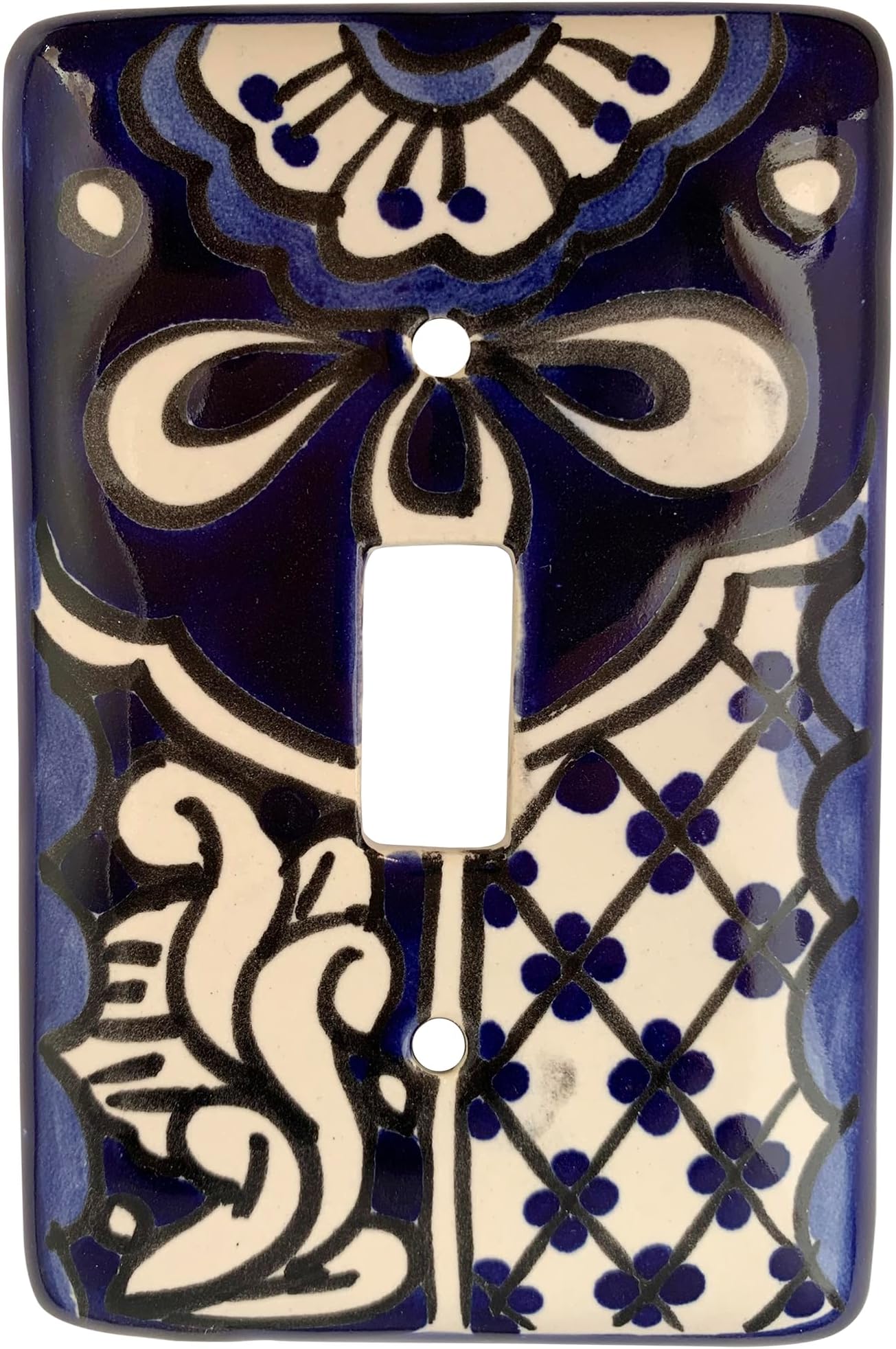 Single Toggle Traditional Talavera Ceramic Switch Plate