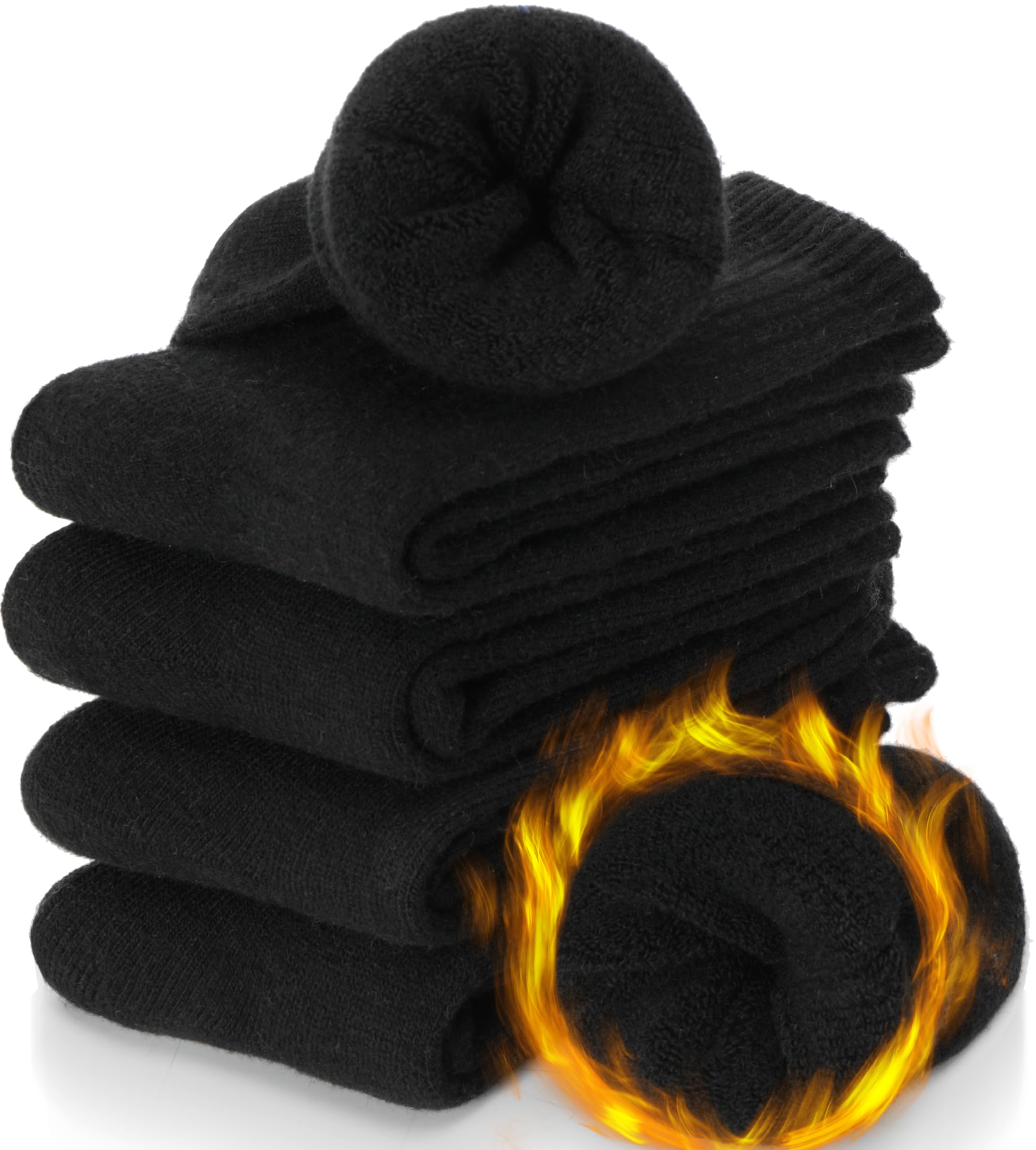 ProEtrade Merino Wool Socks for Womens Winter Thermal Thick Warm Hiking Crew Cozy Comfy Work Socks 5 Pack