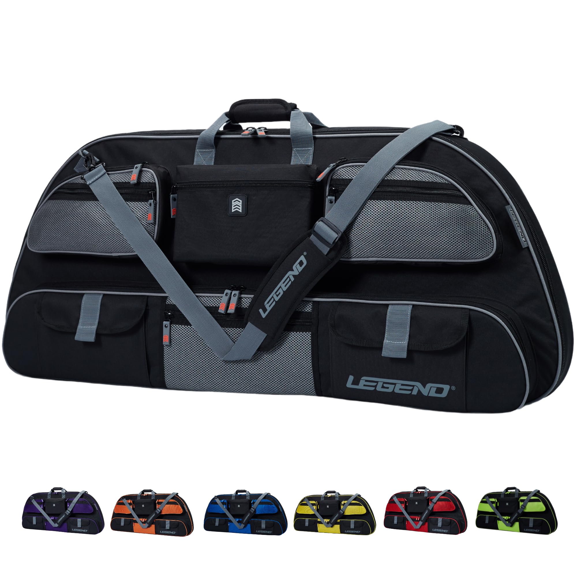 LEGEND Apollo Soft Bow Case - Compound Bow Case with Multiple Storage & Foam Padding, Lightweight Bow and Arrow Case for Archery Accessories, Bow Bag with Arrow Tube Pocket - 40" & 44"