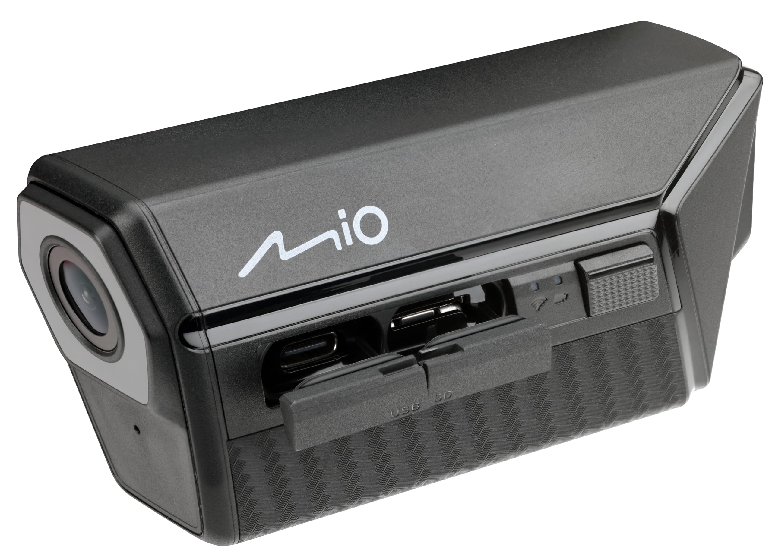 Mio Dashcam Motorrad Vorne Hinten kabellos mit akku 4,5 Stunden, dashcam motorradhelm mit Schutzart IP67, 2.5K HDR,GPS, Wi-Fi, 60fps, App-Steuerung, 3 Jahre Garantie (MiVue MP30)