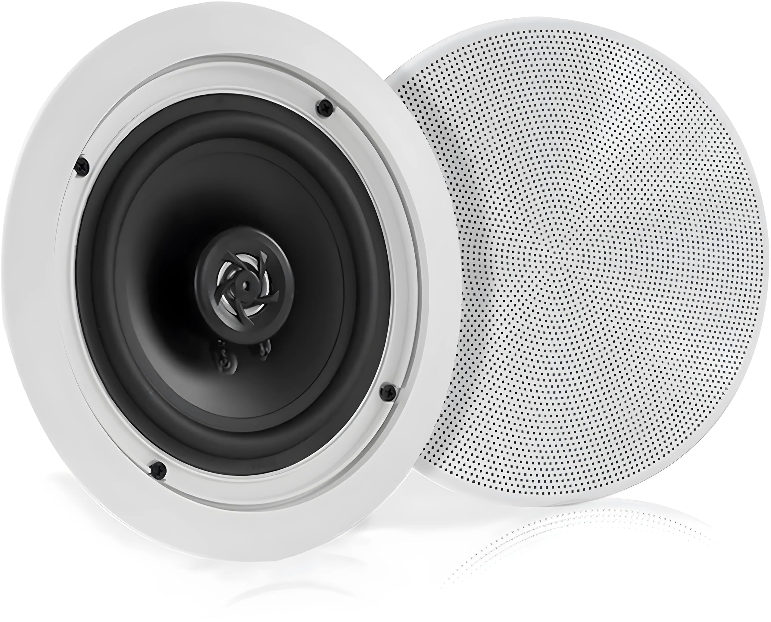 Pyle Cassa Bluetooth 13 Centimetri, Altoparlanti a Parete e a Soffitto 2 Vie, Griglia Rotonda/​Quadrata Intercambiabile, Casse Audio con Cono in Polipropilene, Speaker da 150 Watt