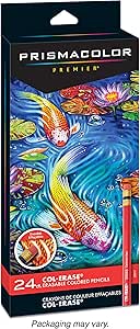 Prismacolor Col-Erase Erasable Colored Pencils, Adult Coloring, 24 Pack