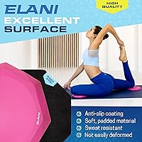 Vista 5 de ELANI Rodillera (paquete de 2) – Soporte de pilates extra grueso y cómodo – Jaleas de yoga rosas – almohadilla de rodilla de yoga extra gruesa