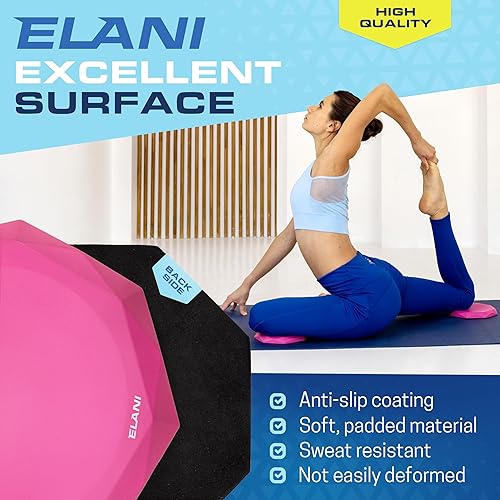 Miniatura 5 de ELANI Rodillera de yoga (paquete de 2)  Soporte de pilates extra grueso y cómodo  Jaleas de yoga rosas  almohadilla de rodilla de yoga extra gruesa,