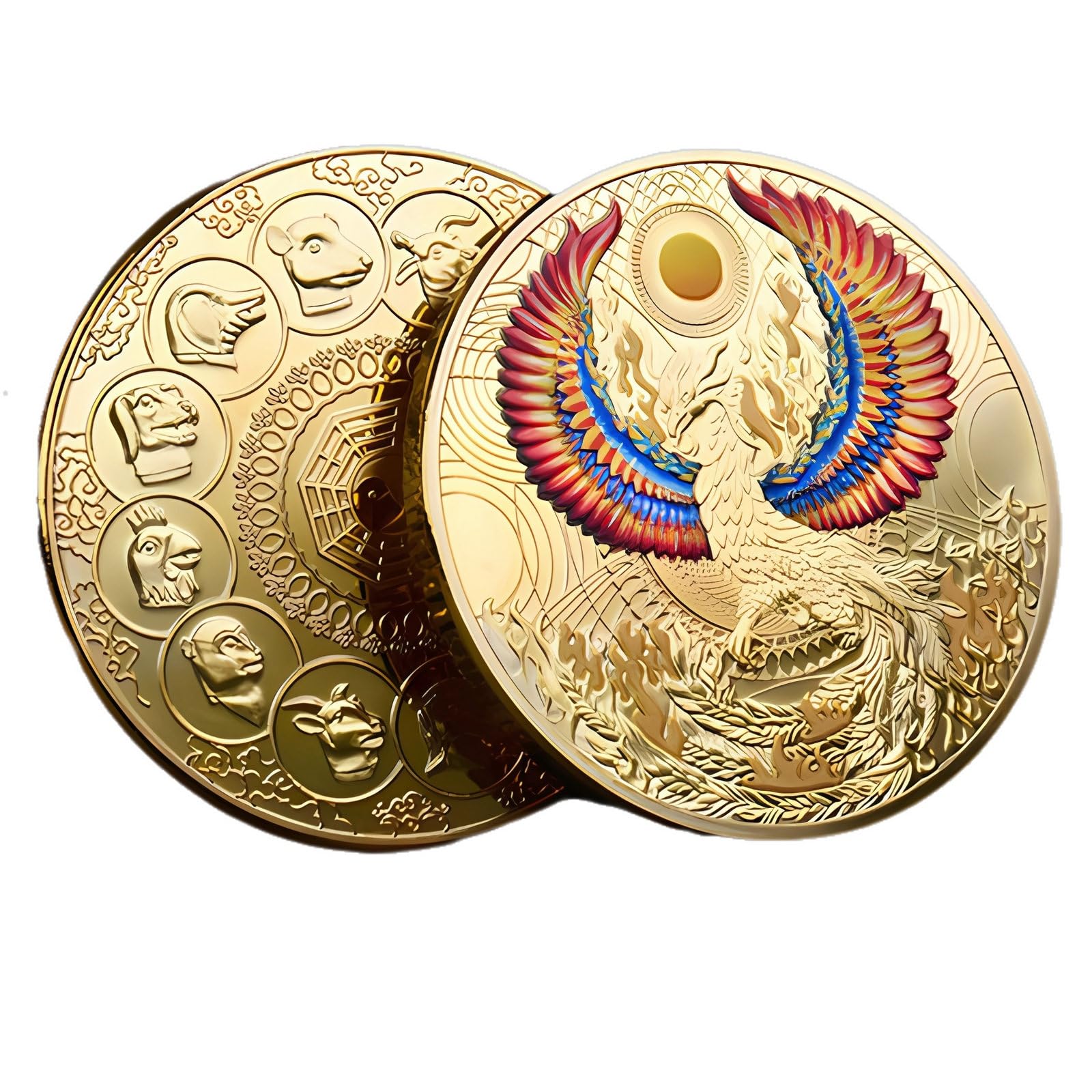 Phoenix from The Ashes Twelve Chinese Zodiac Lucky Coin Lucky Charms Challenge Commemorative Coin