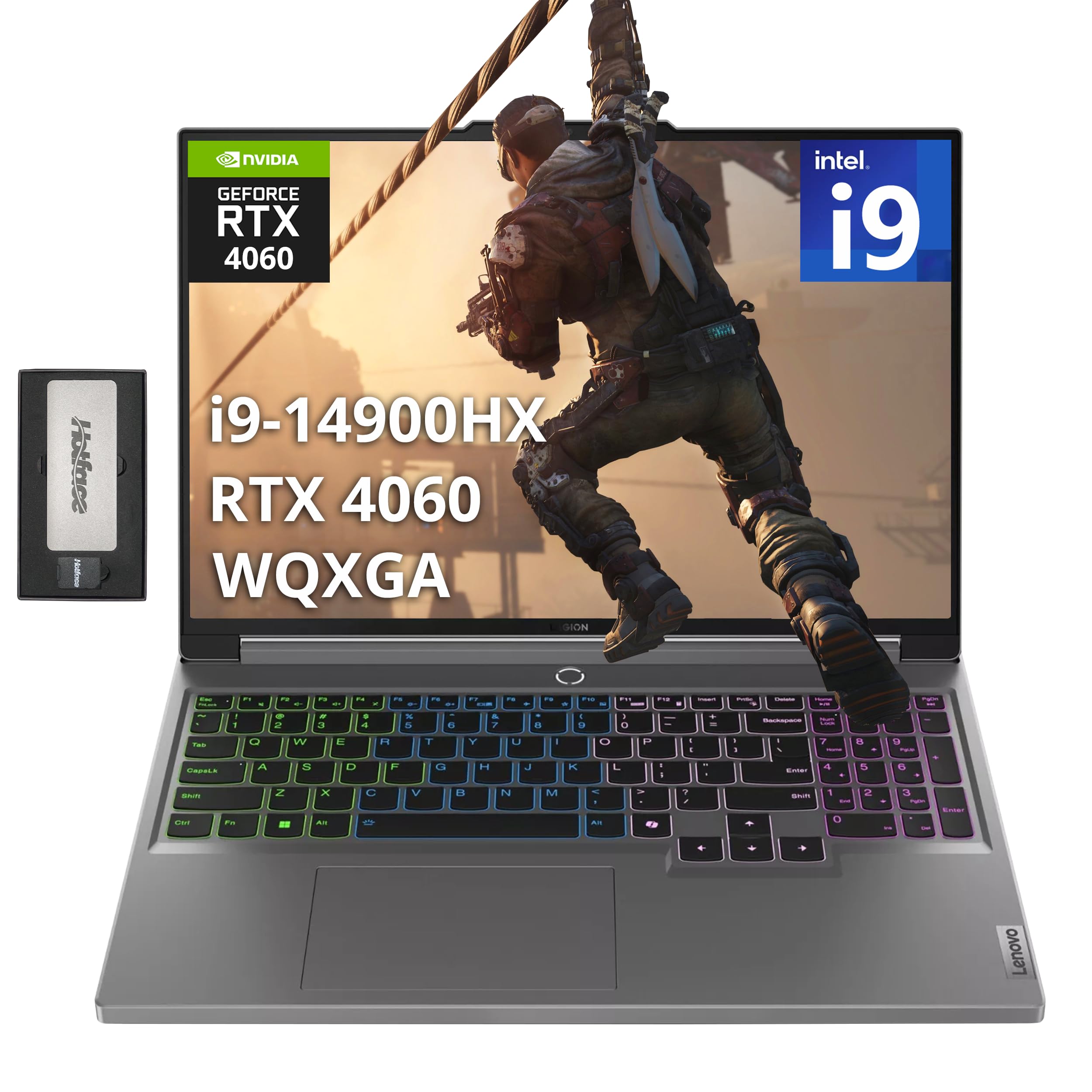 Lenovo Legion 5 16" WQXGA 165Hz Gaming Laptop, Intel i9-14900HX, 64GB DDR5, 2TB SSD, ‎NVIDIA GeForce RTX 4060 8GB GDDR6, 4-Zone RGB Backlit Keyboard,