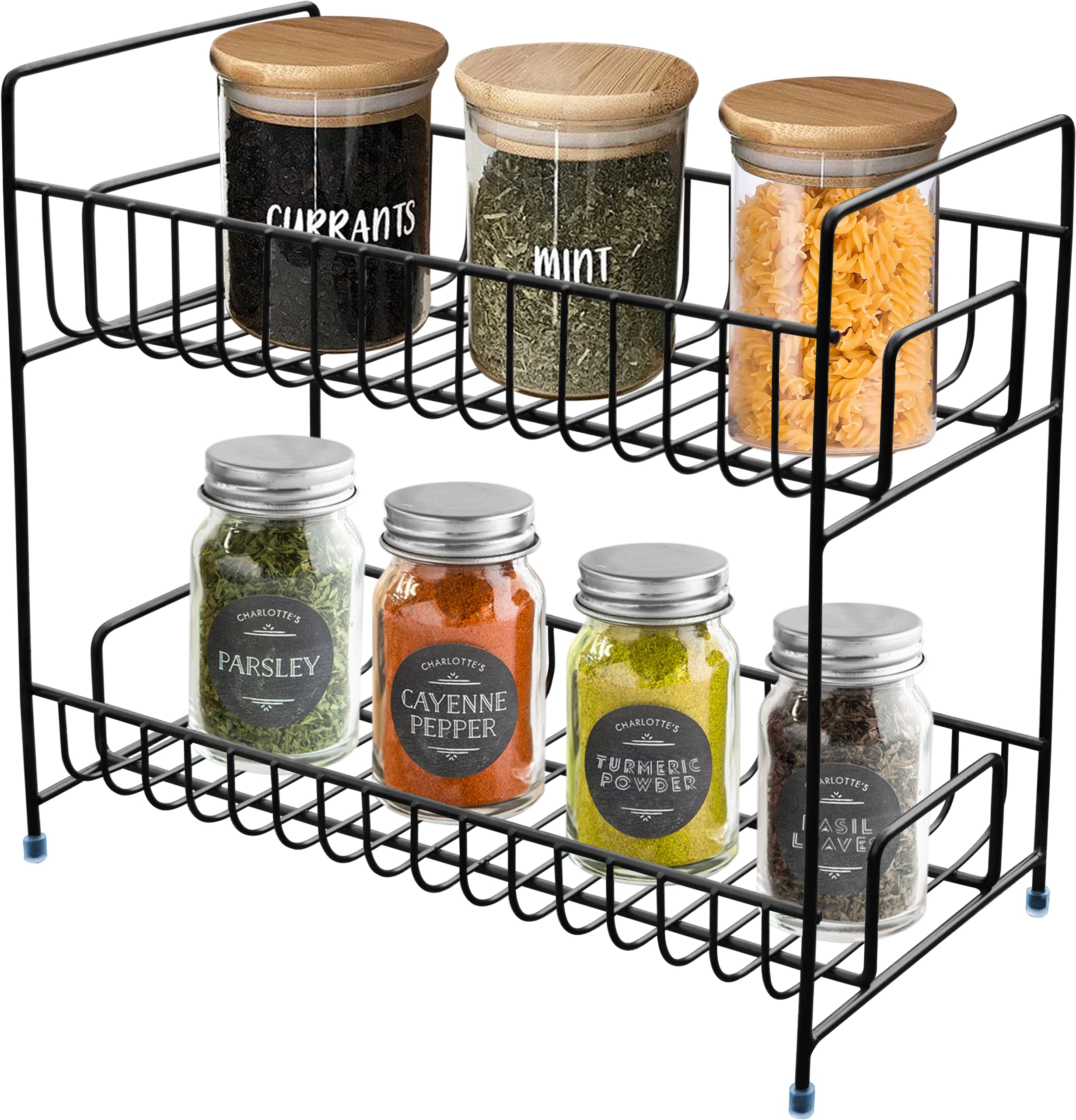 Plantex 2-Tier Stainless Steel Countertop, Tabletop Tiered Shelf Rack/Kitchen Organizer/Spice Jar Organizer/Storage Rack For Kitchen (Black) (B097RMKXM8) Amazon Price History, Amazon Price Tracker
