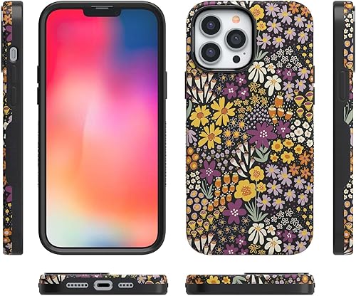 Miniatura 1616 de Casely Funda para iPhone 13 Pro Max Jardín dorado Floral de girasol amarillo Compatible con MagSafe Diseño protector audaz Jardín Dorado
