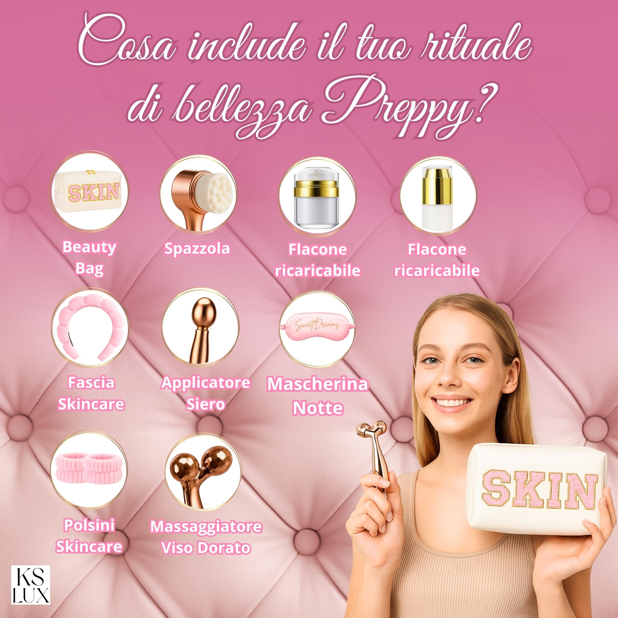 Skincare Set viso completo, kit Korean skincare regalo 18 anni ragazza, regalo beauty