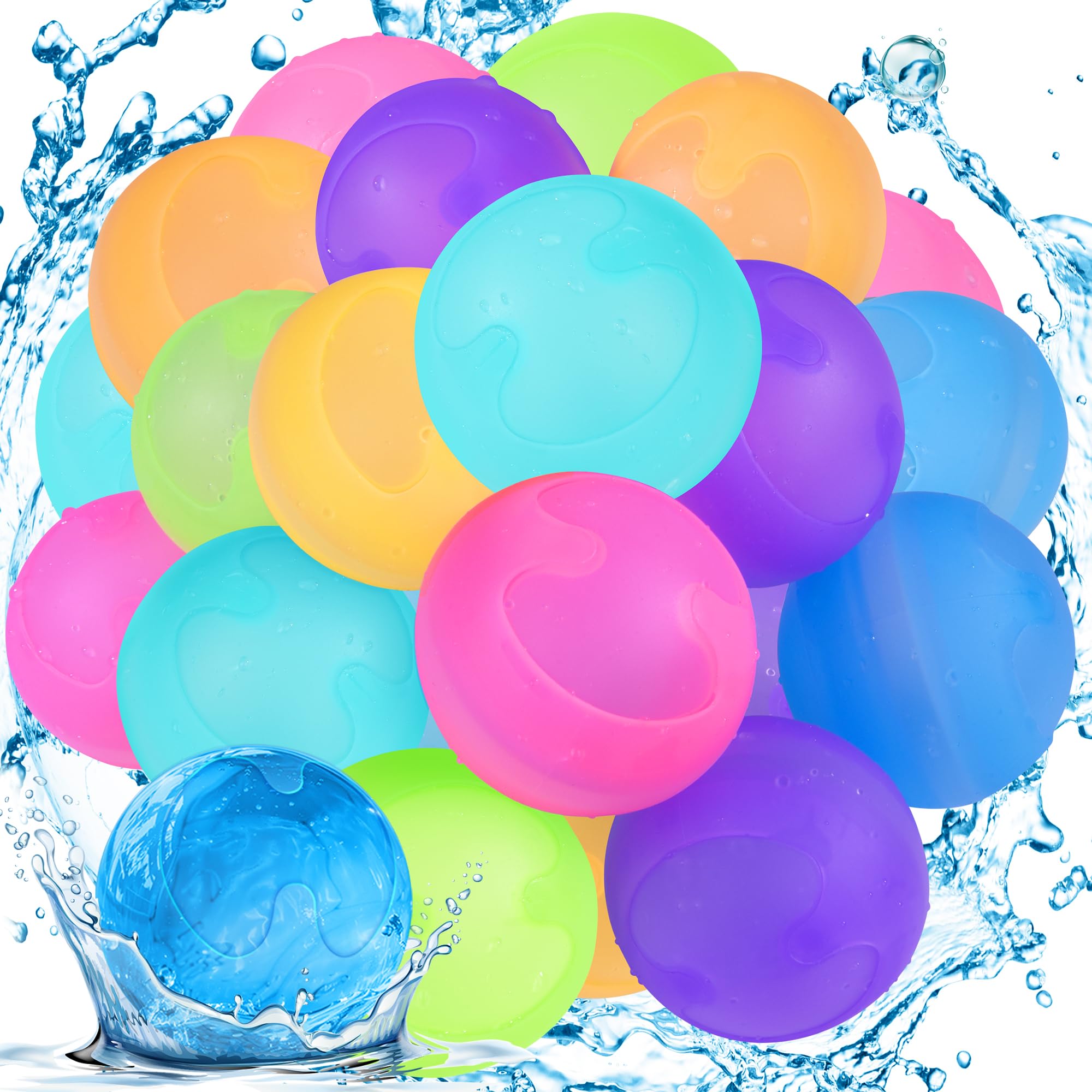 Globos De Agua Reutilizables 30 Piezas – Llenado Rápido Y Sellado Automático, Con Mini Pistolas De Agua, Ideal Para Guerras De Agua En Verano