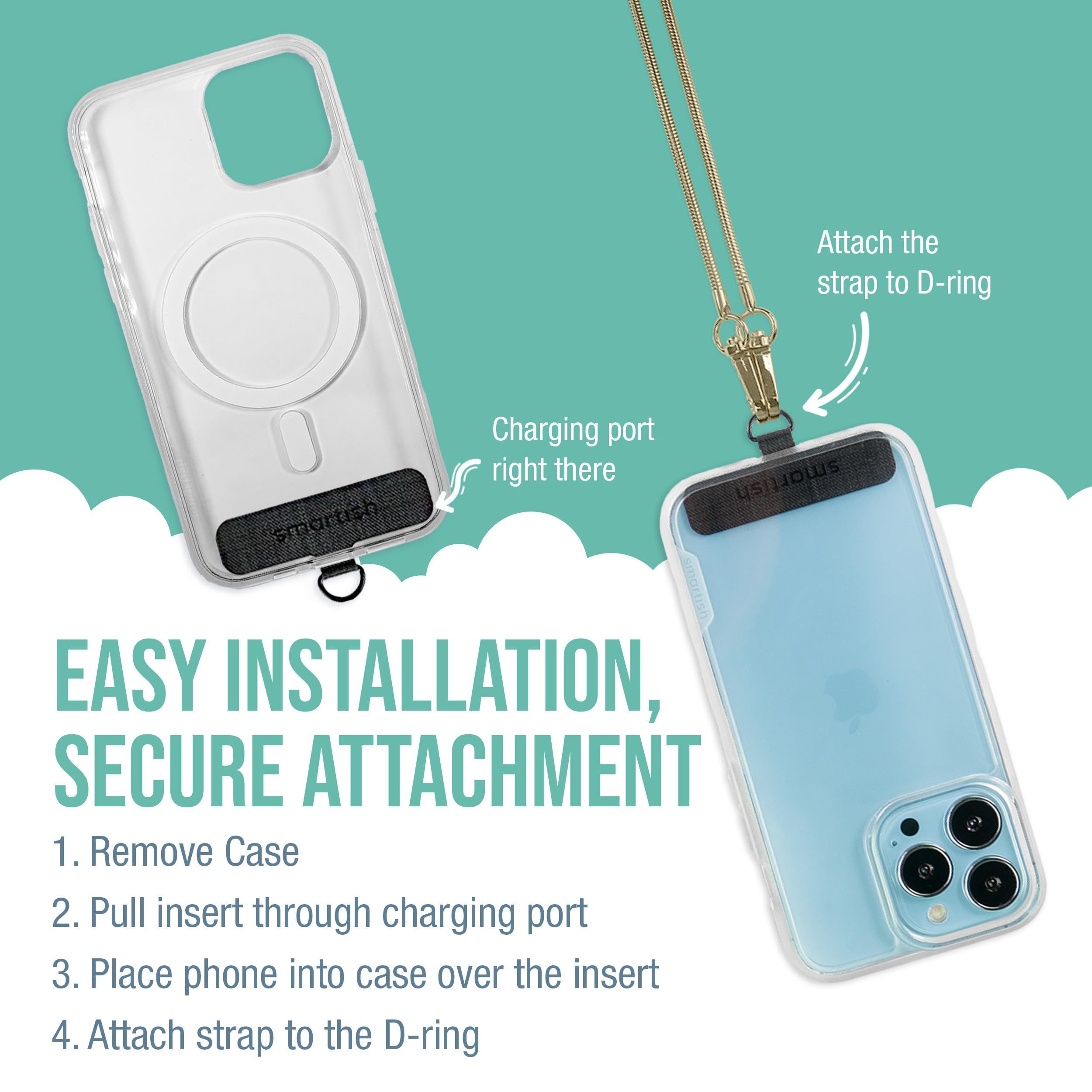 Amazon.com: Smartish Phone Lanyard - Case Clinger - Universal