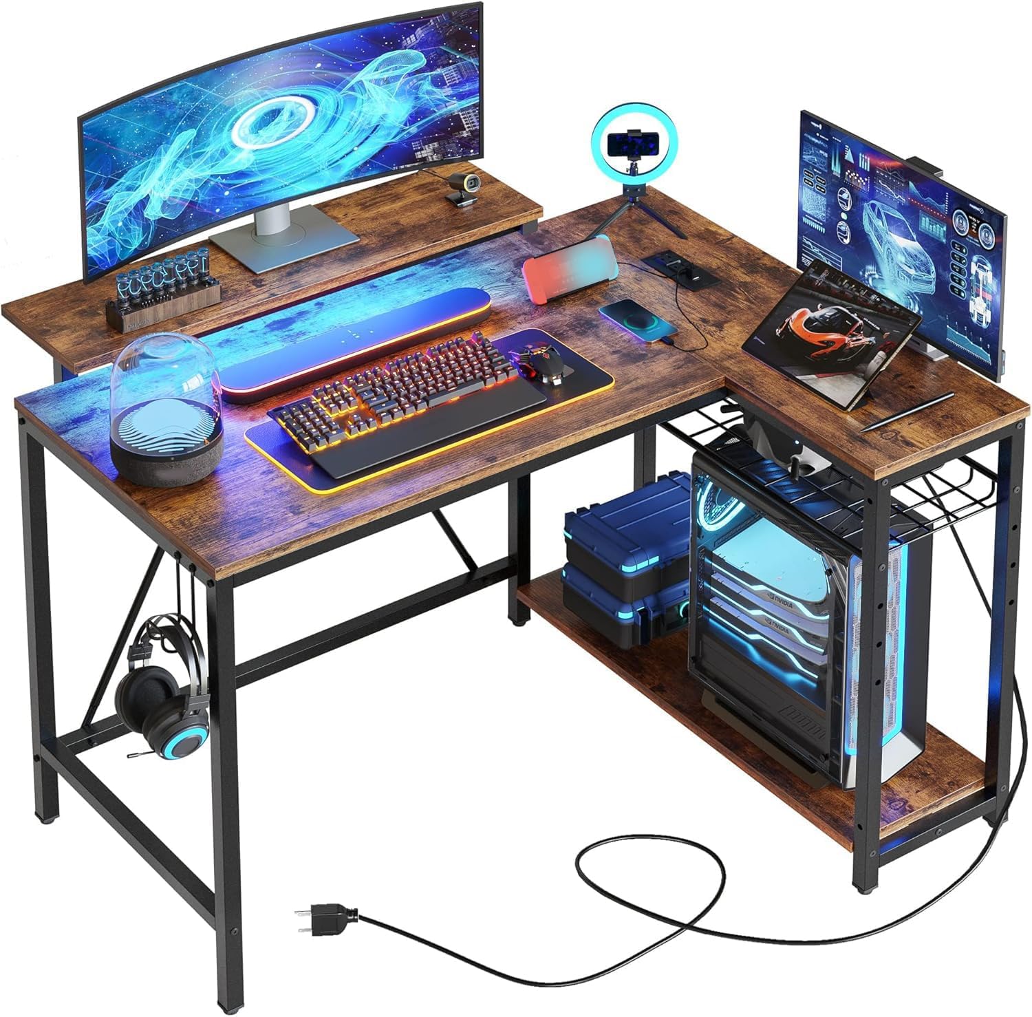Bestier L-Shaped Gaming Desk