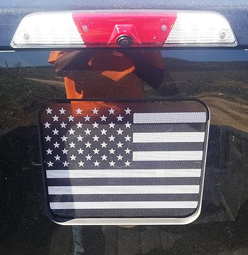 Xinghe Calcomanías de bandera estadounidense para Chevy Silverado GMC Sierra Chevrolet Colorado transparente para ventana central trasera calcomanía