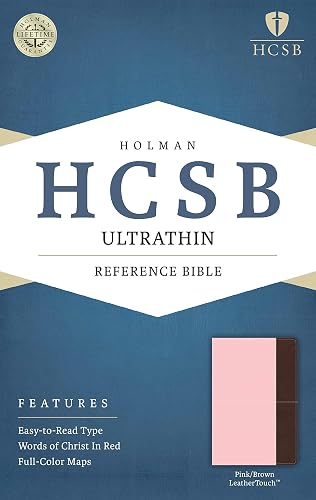 HCSB Ultrathin Reference Bible, Pink/Brown Leathertouch