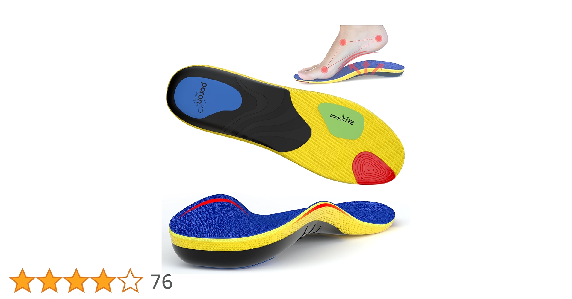 Amazon.co.jp: インソール【アーチサポート】スポーツ滑り止め