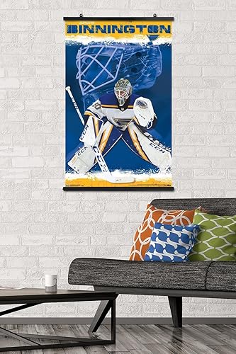 Miniatura 9 de Trends International NHL St. Louis Blues - Póster de pared de Jordan Binnington 19, 22.375 x 34 pulgadas, versión sin marco