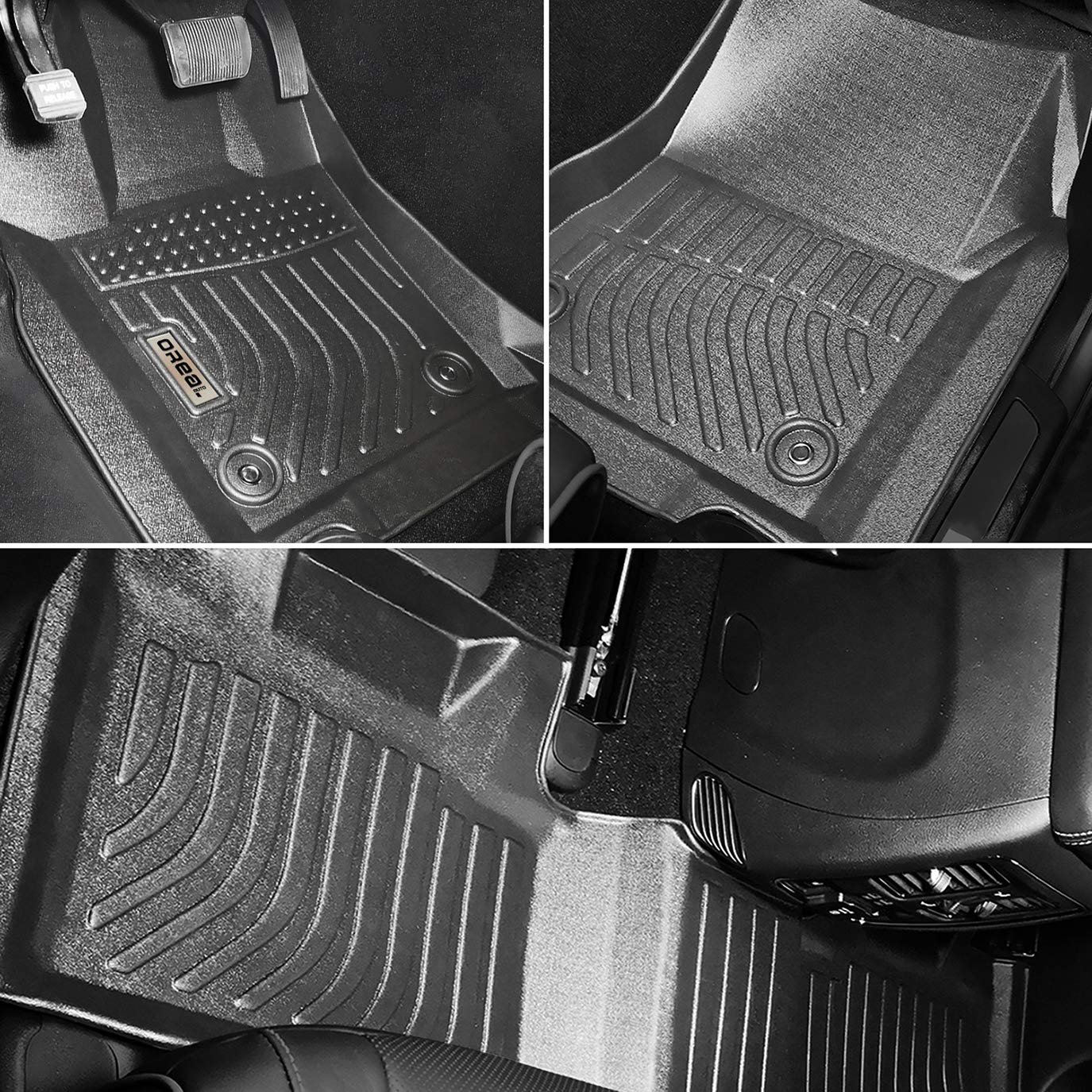 orealtrend Black Floor Mats Liners Replacement for Jeep Grand Cherokee 2013-2021 Heavy Duty All Weather Front Rear Car — view 2