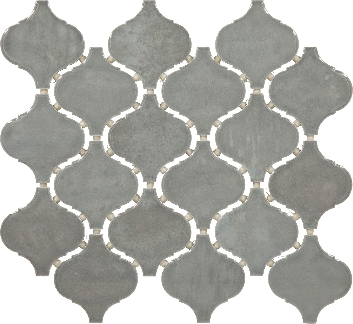Daltile Mesmerist 11" X 12" Ceramic Arabesque Mosaic Tile in Charm Gloss (10 PC Per Carton) (7.4 SQFT Per Carton )