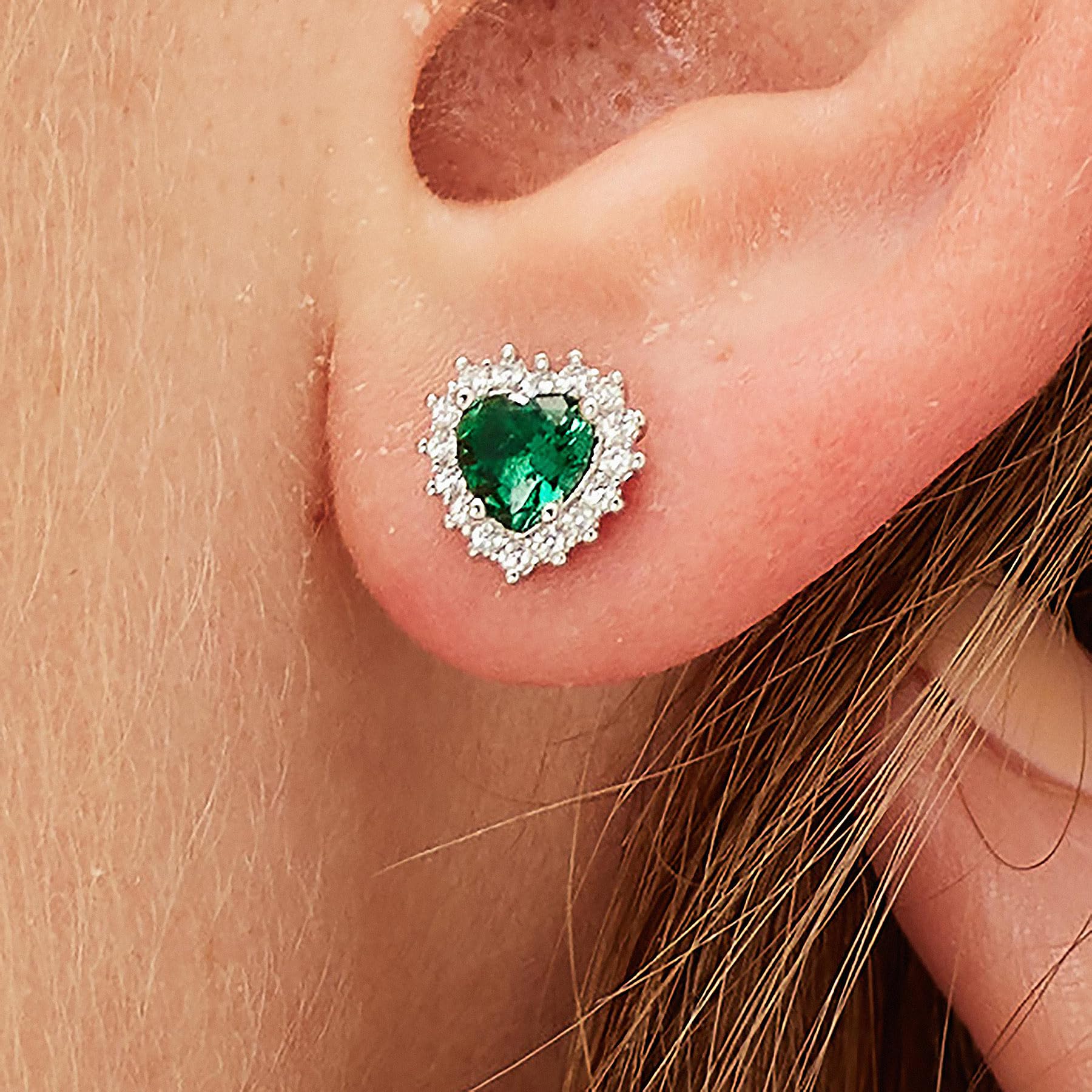 Brosway Orecchini Donna a Lobo in Argento | Orecchini A Lobo Con Life Green E Simbolo Cuore,Store Las Vegas | Collezione FANCY - FLG45