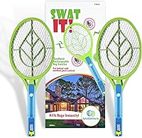 Vista 8 de SWAT IT! Bug Zapper - Raqueta recargable para matar insectos, 4000 voltios, cable de carga USB, paquete de 2 (mediano)